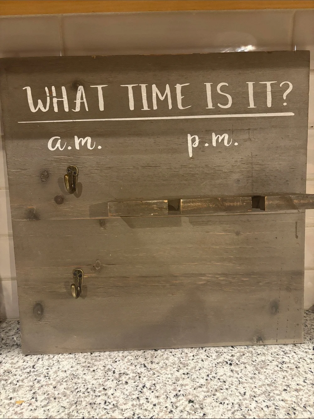 What Time Is It? Wall Organizer in Gray - Unbranded